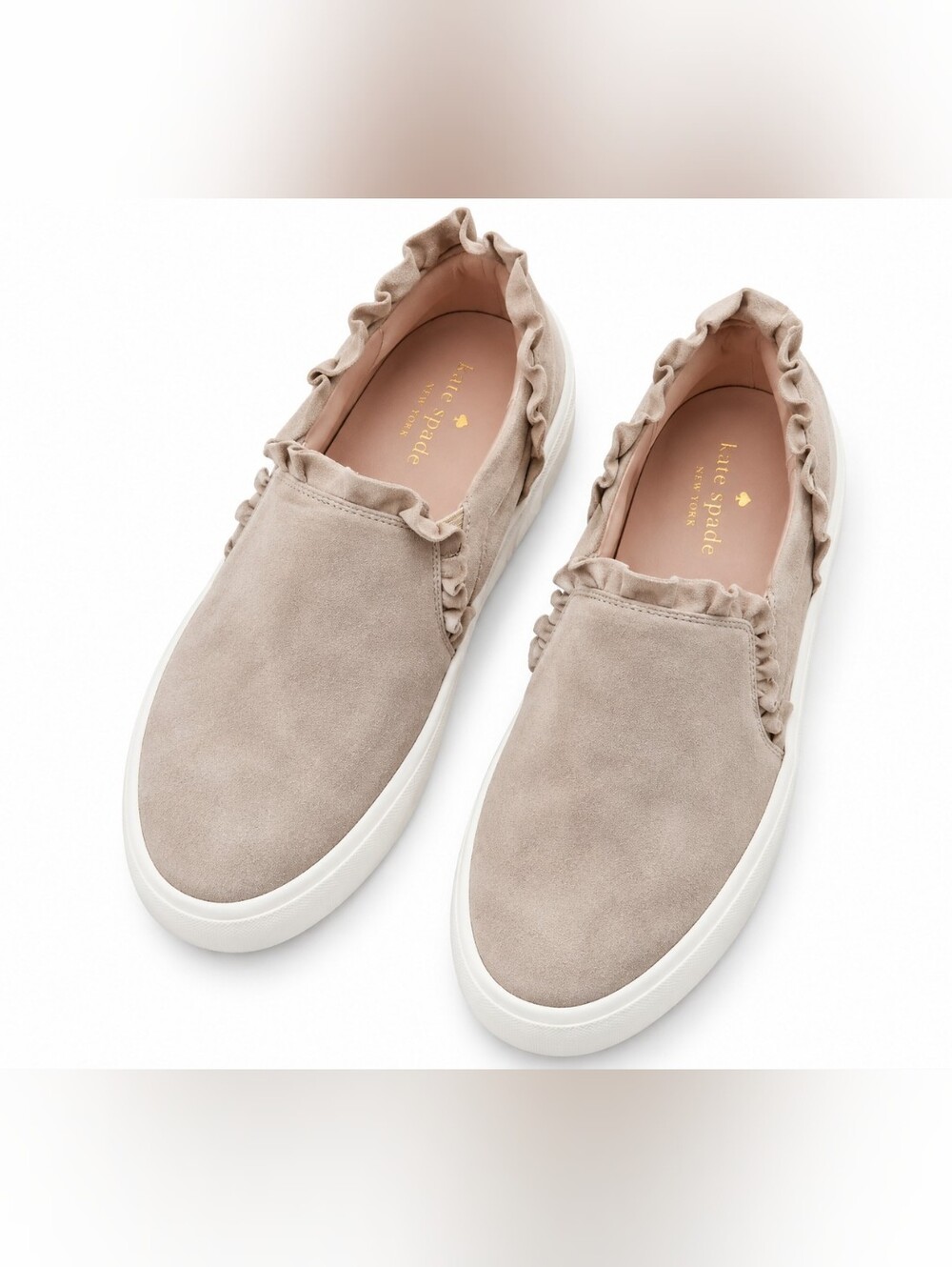 Kate Spade Size 10 Lillie Loafer Sneaker Ruffle Sand Suede
